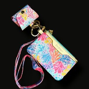 Lilly Pulitzer Splashdance Matching Set – AirPods Pro Holder + ID Holder Wallet